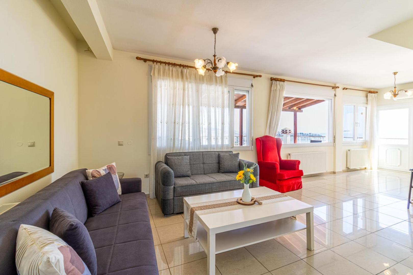 Ferienwohnung Finas Penthouse,Private Terrace,Great View,Mins From Sea Kavala Exterior foto