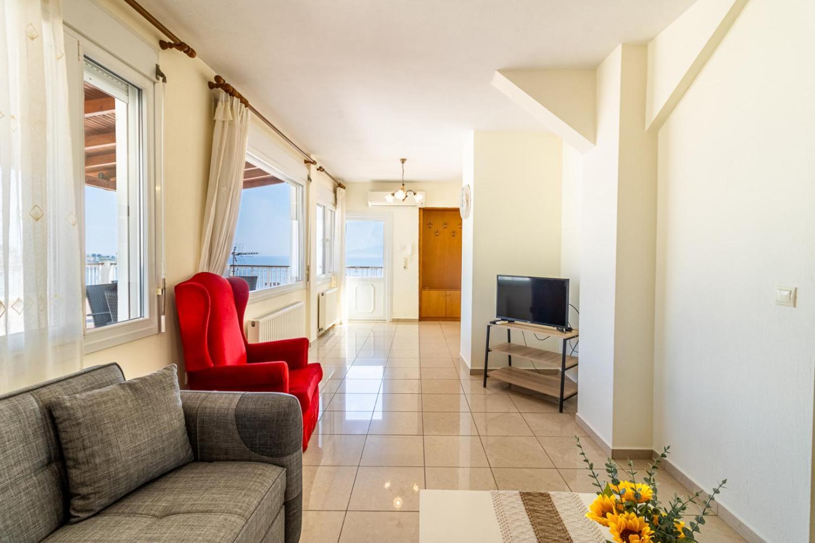 Ferienwohnung Finas Penthouse,Private Terrace,Great View,Mins From Sea Kavala Exterior foto
